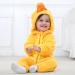 COOKY.D Baby Hooded Rompers | Winter Flannel Jumpsuit Pajamas | 24-30 Months | Duck Design - Buy Online on SooperMarket.com