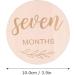 Joy Depot 12-Piece Baby Monthly Wooden Cards and Discs Set for Newborns | Double-Sided Milestone Photo Props | Baby Shower Gift | 0-12 Months Growth Recording - Buy Online on SooperMarket.com
