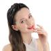 QIANXUAN Wide Cloth Headband Set for Women - 2Pcs Black Leather and Beige Top Knot Hair Bands - Buy Online on SooperMarket.com