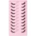 Glowingwin Wispy Cat Eye Half Lashes - 10 Pairs of Handmade Soft Corner False Eyelashes for Natural, Reusable, and Fluffy Look - 3/4 Strip Faux Mink Half Lashes-C - Buy Online on SooperMarket.com