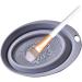HMLTD Silicone Makeup Brush Cleaning Mat | Silicone Mat for Makeup Brush Washing - Portable Makeup Brush Cleaner Washing Tools for Brushes and Makeup Eggs Grey - Buy Online on SooperMarket.com
