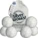 Wool Dryer Balls Laundry Reusable - Odor Eliminating Dryer Laundry Balls with Silver Technology - Natural Fabric Softener and Static Reducer Reduce Drying Time and Energy Costs - 6 Pack 6 Count