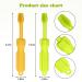 CLdy Baby Biting Toys - BPA-Free Silicone Teething Rings & Toothbrushes for Babies 3+ Months - Stimulate & Massage Gums (Yellow-Green 2 Pieces) - Buy Online on SooperMarket.com