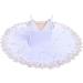 Girls Ballet Leotard with Platter Tutu & Swan Lake Feather Hem, White, 7-8 Years - Buy Online on SooperMarket.com