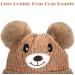Cute Bear Kids Winter Hat | Ear Flaps, Dual Pom-Pom | Toddler Fleece Lined Earflap Cap - Khaki - Buy Online on SooperMarket.com