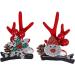 Christmas Antler Hair Clip - Santa Claus Reindeer Ears Barrettes | Portable Reindeer Antlers Ears Barrettes for Family Women Santa Claus red corner - Buy Online on SooperMarket.com