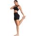 Oalka Women's High Waist Yoga Shorts with Side Pockets - Black - Size Medium - Buy Online on SooperMarket.com