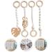 Zerodeko 4pcs Wood Hanging Newborn Ornament Set - Room Decor, Gifts, Rattle, Crinkle, Gym Pendants - Buy Online on SooperMarket.com