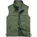 Gihuo Men's Lightweight Quick Dry Outdoor Multi Pockets Fishing Vest - Style3-army Green - Medium
