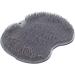 WALULAN Silicone Bath Body Brush Foot Back Massage Pad Grey | Exfoliating Non-Slip Bath Pad with Suction Cup - Buy Online on SooperMarket.com