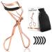 Larbois Eyelash Curler with 5 Extra Refill Pads & Velvet Bag, Professional Eye Lash Curler No Pinching, No Pain and No Pulling, Make up Tool for Perfect Curl in Seconds ( Rose Gold)