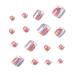 Square Short Full Cover Fake Toenails 3 Pack (72 PCS) - French Leopard Glitter Pink Purple Toe Nails Set with Glue, File, and Stickers - Perfect for Women, Teens, Girls - 007.Fr - Buy Online on SooperMarket.com