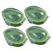 Cabilock 4pcs Avocado Crisper Vegetables Avocado Container to Keep Fresh Avocado Saver Container Box Food