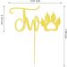 Arthsdite Paw 2nd Birthday Cake Topper Two Birthday Cake topper Decoration for baby Dog Paw Cake Topper Photo Booth Props Smach Cake Decoration - Golden Glitter Paw Two - Buy Online on SooperMarket.com