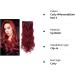 Silk-co Long Curly Wavy Clip in Hair Extension 24 Maroon&Dark Red - 8 Pcs Full Head, Synthetic Heat Resistant, 18 Clips - #Maroon&Dark Red - Buy Online on SooperMarket.com