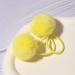 SUSULU Faux Rabbit Fur Pompom Hair Ties - 12pcs Yellow Scrunchies for Women - Buy Online on SooperMarket.com