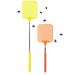 Com -Four 2x telescopic flap clap - insect protection with flexibly pull -out stem - pest control fly catcher - insect destruction approx. 24-56 cm selection varied (02 pieces - Mix 2)