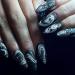 Halloween Press on Nails Almond Black Fake Nails Acrylic False Nails with Grimace Designs Horror Long Snake Artificial Glue on Nails Black Full Cover Nails Press ons Stick on Nails for Women 24Pcs Almond Style-WSJ1