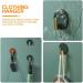 STOBAZA 12 Pcs No Punching Sticky Hook Wall-Mounted Towel Rack 5.3X5.3X2CMx3pcs As Shownx3pcs - Buy Online on SooperMarket.com
