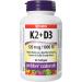 Webber Naturals Cod Liver Oil with Vitamin A and D3 180 Softgels Vision Skin and Immune Support & Vitamin K2 with D3 60 Softgels Helps Support Bones Teeth and Immune Function Gluten - Buy Online on SooperMarket.com