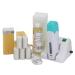Epilwax Complete Hair Removal Waxing Kit with Modular Base - Includes 6 Wax Roll-on Cartridges Roll On Wax Heater 100 Strips and Waxing Oil (White (Vanilla))