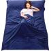 Sleeping Bag Liner Camping Travel Home Bed Sheet Lightweight Breathable Hotel Compact Sacks Navy 63*82.7"