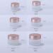 Zeoabsy 6-Pack Refillable 5ml DIY Lip Balm Glass Containers with Pink Lid | Matte Cream Cosmetic Jars + 6 Mini Spoons for Lotions & Creams - Buy Online on SooperMarket.com