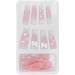 Full Cover False Nail Pink Bow Fake Nails Pink Love Press On Nails Coffin Medium Length Ballerina Nail Art Tips Sets Artificial Nails Press On False Nail Tips - Buy Online on SooperMarket.com