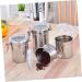 Zerodeko 4pcs Stainless Steel Freshness Container with Lid Metal Container Kitchen Pantry Organizer Travel Nuts Container Coffee Container Tea Bottle Food Container Household Storage Bottle - Buy Online on SooperMarket.com
