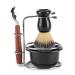 Share set 4 pieces of manual razor Robust stand holder made of stainless steel shaving shell gift set wet rasier set for men for husband father or brother