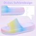 Buwege Unisex Kids Flip-Flops | Soft Slide-Resistant Bathing Shoes for Boys & Girls | Clouds Splash Design | Sizes 29-37 EU Rainbow - Buy Online on SooperMarket.com