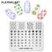 Nail Stamping Plate 4 Set - Butterfly Floral & Ocean Wave Designs for DIY Nail Art - Perfect for Manicure & Decoration - Buy Online on SooperMarket.com