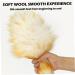1PC Lambswool Duster with Wooden Handle 21 Inch Anti-Static Feather Duster Flexible Dusters for Cleaning Ceiling Fans Computer Screens Bookshelves 54cm - Buy Online on SooperMarket.com