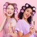 Jumbo Hair Rollers Set Hair Rollers Self Grip Curlers For Long Hair No Heat Curlers Heatless Hair Rollers With Clips & Comb 24 Packs (Red 24Pcs) - Buy Online on SooperMarket.com