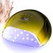 NailGirls LED UV Lamp Nail 150W Nail Lamp 4 Timer Auto Sensor LCD Display Nail polish dryer device Removable magnetic plate LED UV dryer nail lamp for gelail fingers/toenail nail studio gold