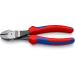 Knipex High Leverage Diagonal Cutter black atramentized with multi-component grips 180 mm (self-service card/blister) 74 02 180 SB Multi-component Grips Blue/Red 180 mm atramentized on self-service card