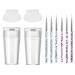 10Pcs French Tip Stamp French Manicure Kit with Nail Dotting Pen Double Sided Transparent Nail Stamper Art Design Manicure Tools for French Manicure Home DIY Nail Salon