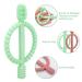 Buy BPA-Free Baby Biting Toys - 2 Pack Silicone Teething Rings for Kids Gum Massage - Bright Green & Caramel - Buy Online on SooperMarket.com