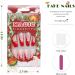 Vatocu Christmas False Nails - Long Xmas Press on Nails with Snowflakes Glitter - 24pcs Ballerina Acrylic Stick on Nails for Women and Girls - Buy Online on SooperMarket.com