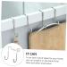 NAMOARLY 6pcs Back of Door Hooks Hat Wall Hooks Kitchen Cabinet Hooks S Hook Stainless Steel Cupboard - Buy Online on SooperMarket.com