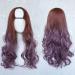 GJBXP Harajuku Fashion Long Wavy Curly Fluffy U-Shaped Wigs Heat Resistant Synthetic Fiber Ombre Mixed Dark Roots Hair for Girls 28inches/ 70cm M o