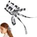 Teksome Bow Hairpin Set Retro Metal Bowknot Barrette | Single and Double Ponytail Bow Hair Clips for Women Girls Adults All Ages Kids Silver - Buy Online on SooperMarket.com
