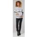 Happy Mama Maternity Nursing Zipped Sweatshirt Striped Jumper 1110 - Light Grey Melange & Panther - Buy Online on SooperMarket.com