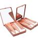MJ JOMAY Mini Makeup Brush Set with Mirror - Professional Travel Set for Face, Eyebrow, Blush, and Lip Gloss - Pink - Buy Online on SooperMarket.com