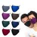8 Pack Reusable Cloth Face Mask Washable with Adjustable Ear Straps & Nose Wire Adult Cotton Face Masks for Women Men 8 Count (Pack of 1) Black,dark Grey,brown,dark Blue,burgundy, Dark Green ,Purple,royal Blue