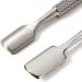 Stainless Steel Cuticle Pusher and Clipper Set - Dual Head Pusher Remover Kit for Nail Care and Gel Polish Removal - Buy Online on SooperMarket.com