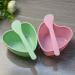 2 Sets Plastic Heart Shaped Facial Mask Mixing Bowl & Spatula - DIY Skin Care Kit for Women - Beauty Salon Essential - Pink & Green - Buy Online on SooperMarket.com