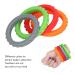 4PC Baby Biting Rings - Silicone Chicken Teething Toys - Red Orange Gray Green - Dishwasher & Fridge Safe - Ideal for Boys & Girls - Buy Online on SooperMarket.com