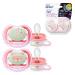 Philips Avent Ultra Air Nighttime Schnuller-2 Series BPA-free breathable breathable shining pacifier for babies from 6-18 months including transport and sterilization box star/teddy