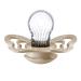 BIBS Couture Collection Pacifiers | BPA-Free Baby Soothers from Denmark | Set of 2 Vanilla/Dark Oak & Transparent | Size 0-6 Months - Buy Online on SooperMarket.com